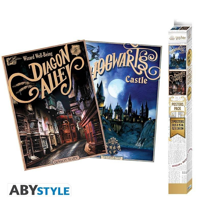 HARRY POTTER - Poudlard & Diagon Alley - Set 2 posters '52x38'