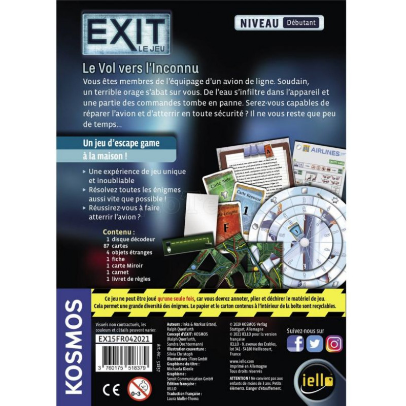 Jeu - Exit : Le Vol vers L'Inconnu