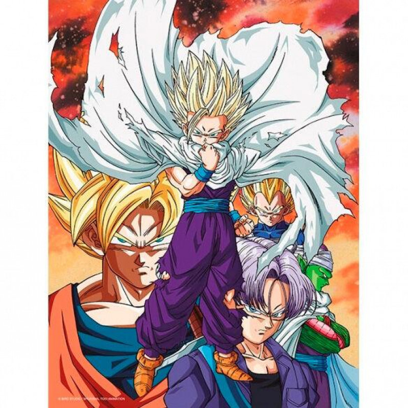 DRAGON BALL - Impression en Verre - Heroes Vs Cell - 30X40 Cm