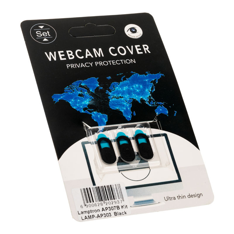 Lamptron compatible Webcam Slide Cover, 3-Stück - schwarz