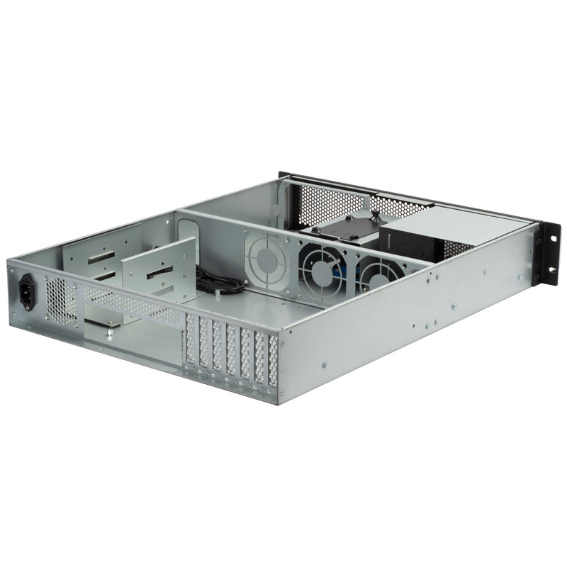 Silverstone RM23-502 Rackmount Server Gehäuse, ATX, USB 3.0 - 2U, schwarz
