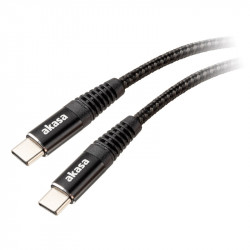 Akasa compatible USB Typ C zu USB Typ C 100W PD Ladekabel - schwarz