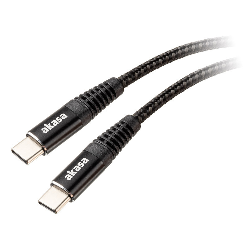 Akasa compatible USB Typ C zu USB Typ C 100W PD Ladekabel - schwarz