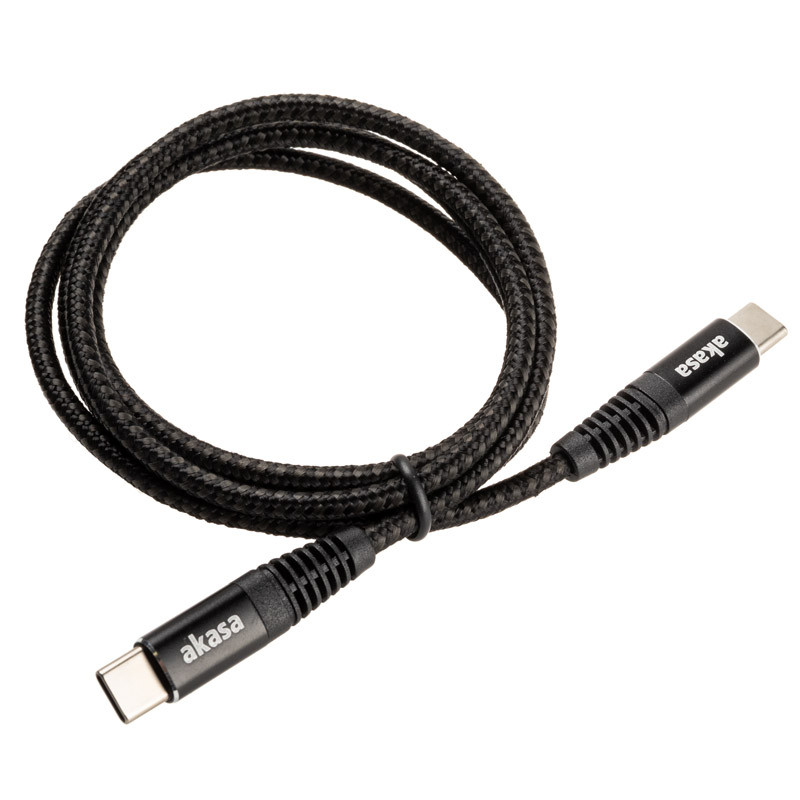 Akasa compatible USB Typ C zu USB Typ C 100W PD Ladekabel - schwarz