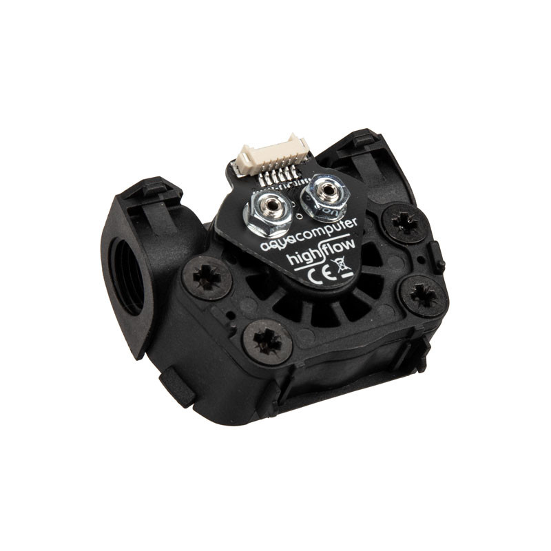 Aqua Computer Durchflusssensor high flow LT, 2x G1/4 - schwarz