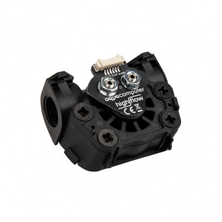 Aqua Computer Durchflusssensor high flow LT, 2x G1/4 - schwarz