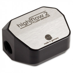 Aqua Computer Durchflusssensor high flow 2, 2x G1/4 - silber/schwarz