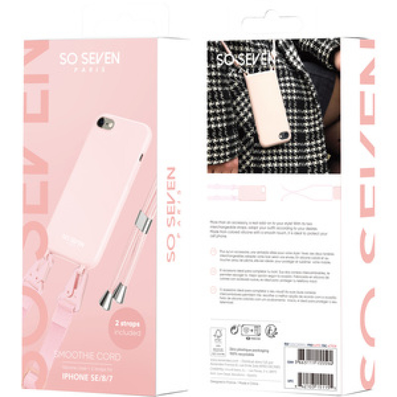 COQUE SMOOTHIE CORD ROSE : APPLE IPHONE SE/8/7