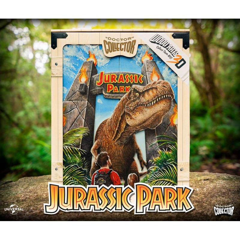 JURASSIC PARK - Gates - Poster WoodArts 3D en bois '30x40cm'