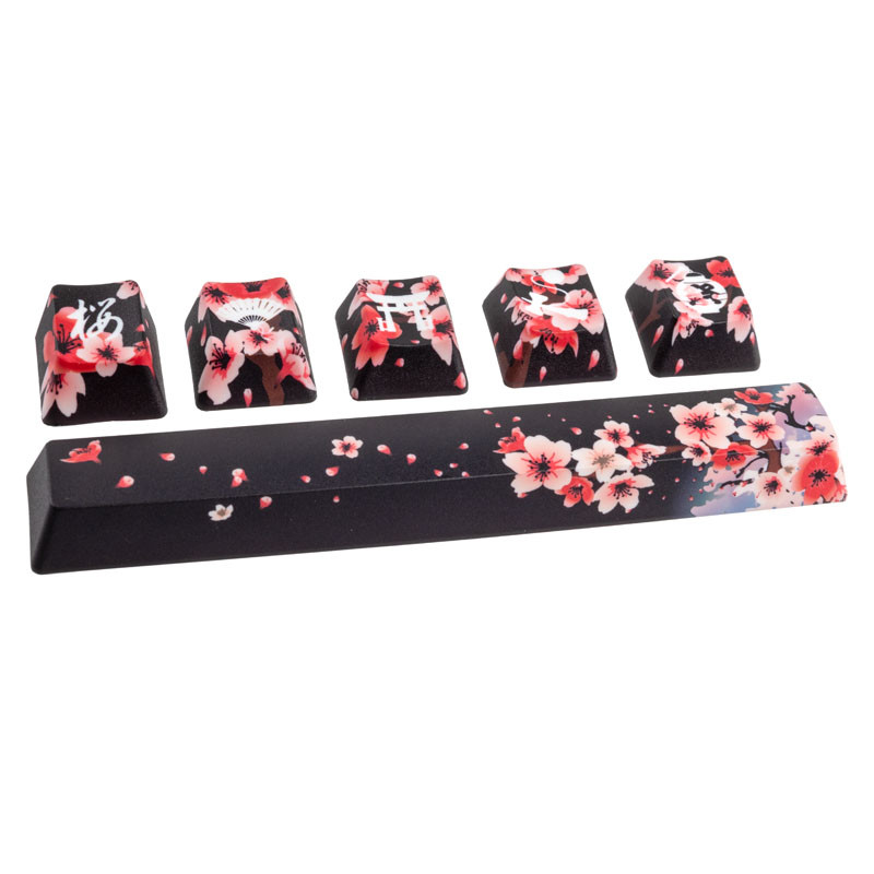 Traitors compatible Sakura Kuro, Keycap Set, PBT 5-side Dye-Sub