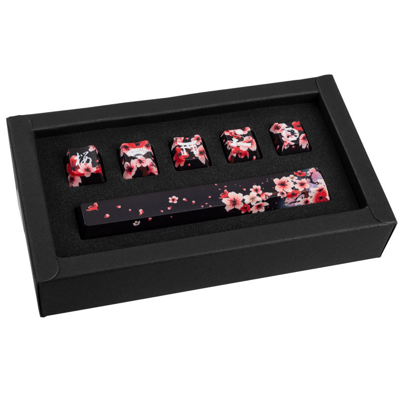 Traitors compatible Sakura Kuro, Keycap Set, PBT 5-side Dye-Sub