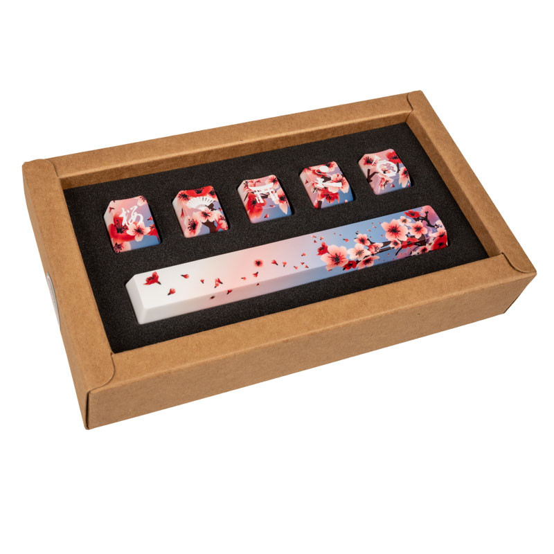 Traitors compatible Sakura Shiro, Keycap Set, PBT 5-side Dye-Sub