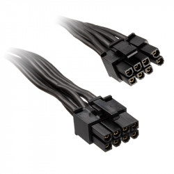 Silverstone 8 Pin PCIe zu 6+2 Pin PCIe Kabel 350mm - schwarz