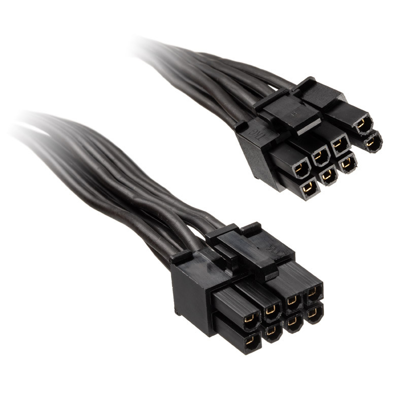 Silverstone 8 Pin PCIe zu 6+2 Pin PCIe Kabel 350mm - schwarz
