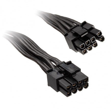 Silverstone 8 Pin PCIe zu 6+2 Pin PCIe Kabel 350mm - schwarz