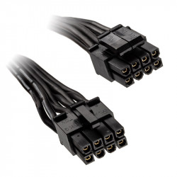 Silverstone 8 Pin ATX zu 4+4 Pin Kabel 350mm - schwarz