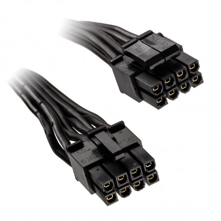 Silverstone 8 Pin ATX zu 4+4 Pin Kabel 350mm - schwarz