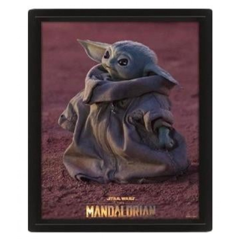 STAR WARS - The Mandalorian Grogu - Poster lenticulaire 3D 26x20cm