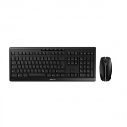 CHERRY Stream Desktop clavier Souris incluse RF sans fil QWERTZ Allemand Noir