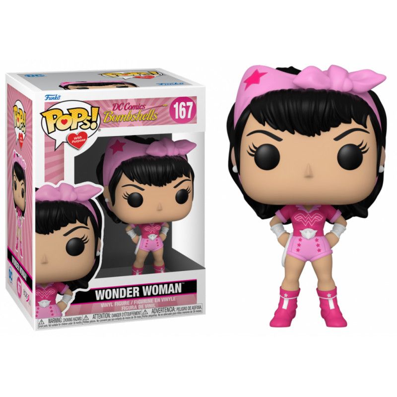 DC COMICS - Bobble Head POP N° 167 - Wonder Woman Breast Cancer