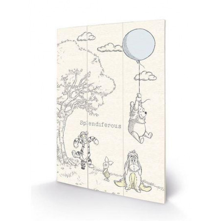DISNEY - Winnie the Pooh - Impression sur bois 20x29.5cm