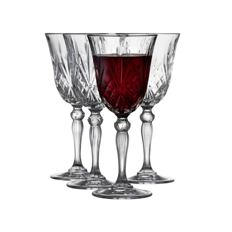 Lyngby Glas - Crystal Clear Melodia Red Wine Glass 27 cl - Set of 4 (916098)