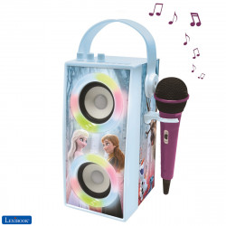 Lexibook compatible - Frozen Trendy Portable Bluetooth Speaker with mic and amazing lights effects (BTP180FZZ)