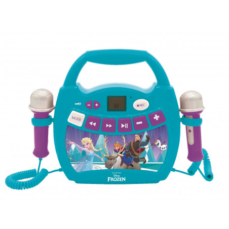 Lexibook compatible - Disney Frozen Light Bluetooth Speaker with Mics and Rechargeable Battery (MP320FZZ)