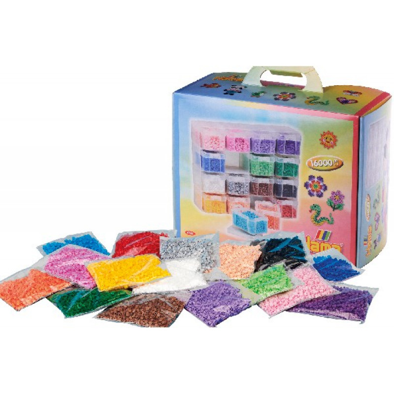 HAMA - Large Storage box w/ Midi beads & 16 compartments (6761)