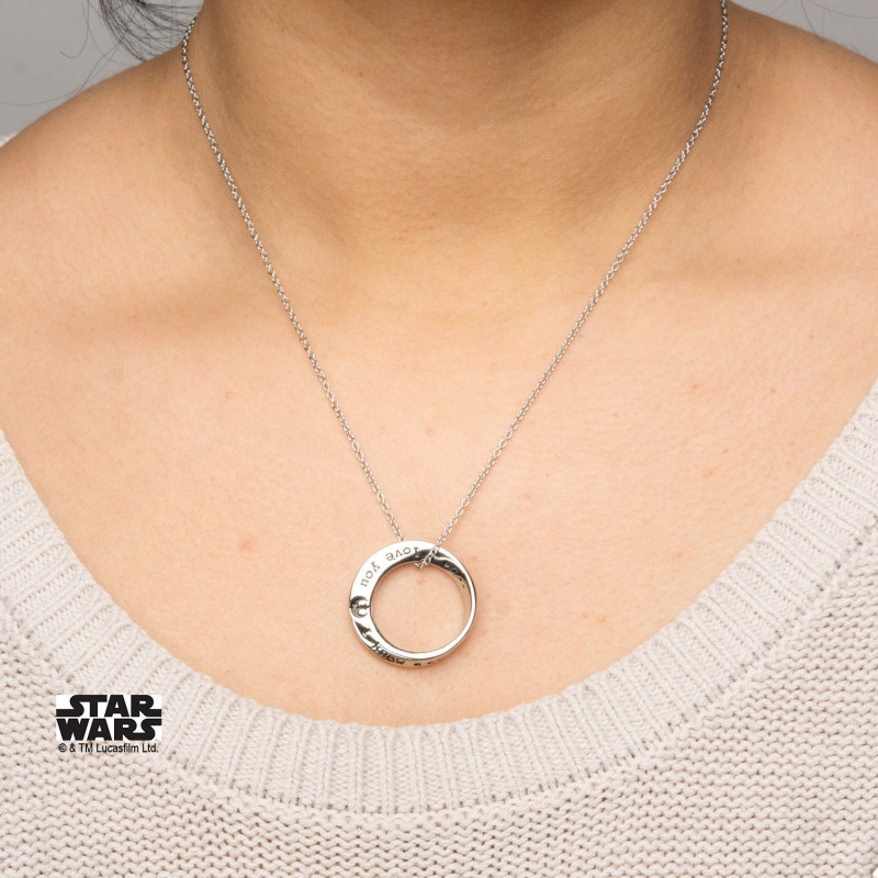 STAR WARS - Stainless Steel I KNOW I LOVE YOU Mobius Necklace Pendant