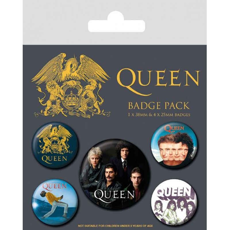 QUEEN - Classic - Pack de 5 badges