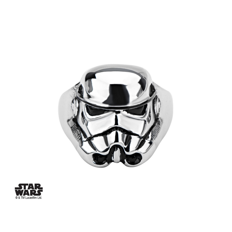 STAR WARS - Men's Stainless Steel 3D Stormtrooper Ring - Size 12