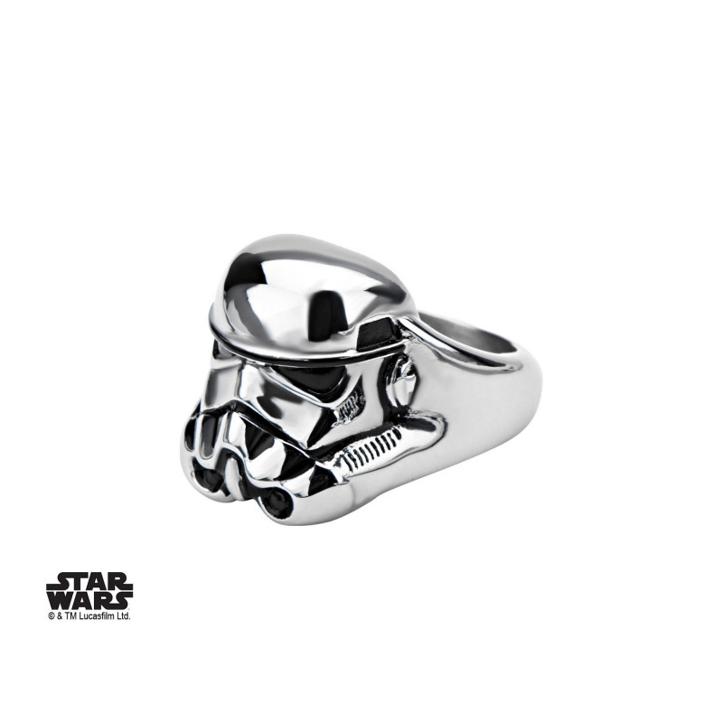 STAR WARS - Men's Stainless Steel 3D Stormtrooper Ring - Size 10