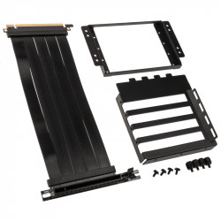 Lian Li compatible O11D-1X-4 Riser Card Kabel + PCI-Slot-Blende - PCIe 4.0, schwarz