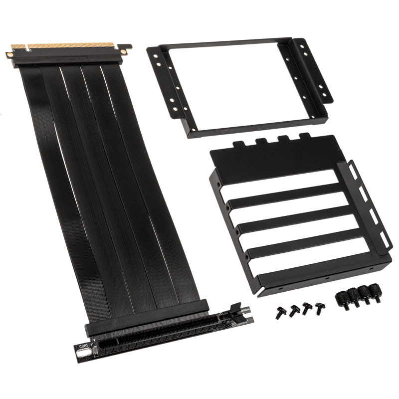 Lian Li compatible O11D-1X-4 Riser Card Kabel + PCI-Slot-Blende - PCIe 4.0, schwarz