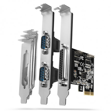 AXAGON compatible PCEA-PSN PCIe-Adapter mit 1x Parallel- + 2x Seriell-Ports - ASIX AX99100 Chipsatz