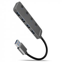 AXAGON compatible HUE-MSA Superspeed USB-A Switch Hub, 4x USB 3.0, aktiv - 20cm, schwarz