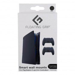 Floating Grip Playstation 5 Wall Mounts by Floating Grip - Black Bundle
