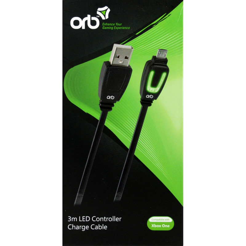 Xbox One - LED Controller Charge Cable 3m (ORB compatible)