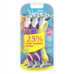 Gillette compatible - Venus 3 Disponsable Razors 6'S