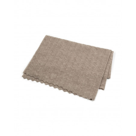 Smallstuff - Baby Blanket Fishbone Merino Wool - Nature