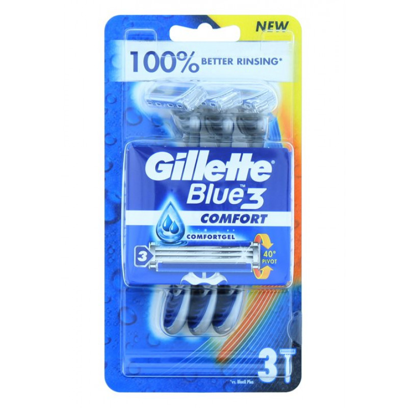 Gillette compatible - Blue 3 Disposable Razors Comfort 3'S