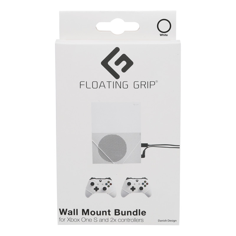 Floating Grips Xbox One S and Controller Wall Mounts - Bundle (White)