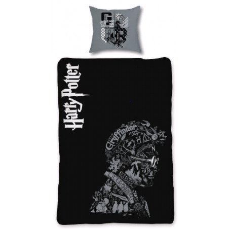 Bed Linen - Adult Size 140 x 200 cm - Glow in The Dark - Harry Potter (HP032-CS)