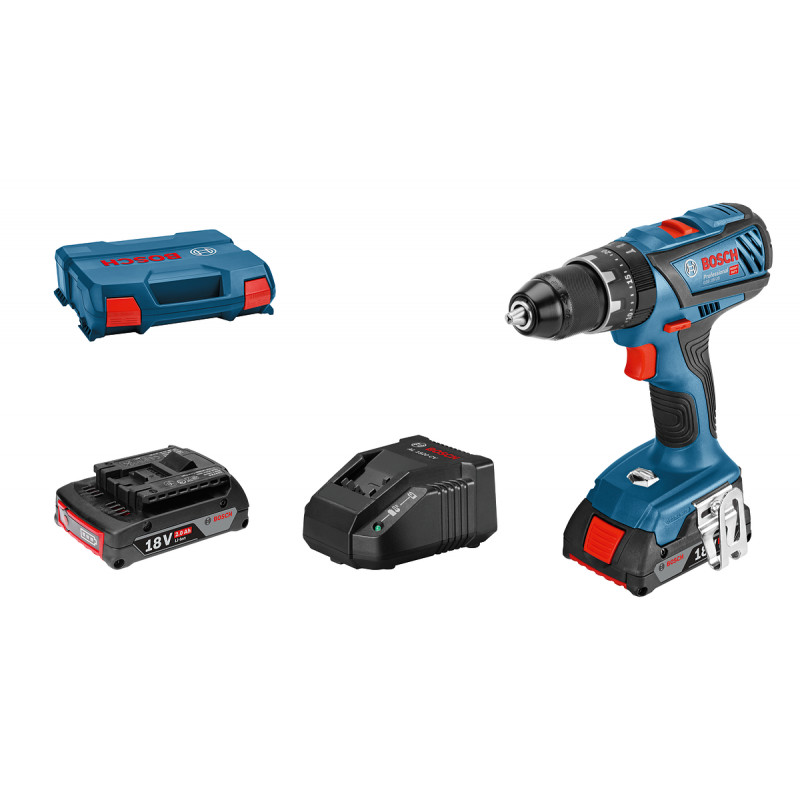 Bosch compatible Professional - GSB 18V-28 - Cordless Combi Driver - Battery & Case Set