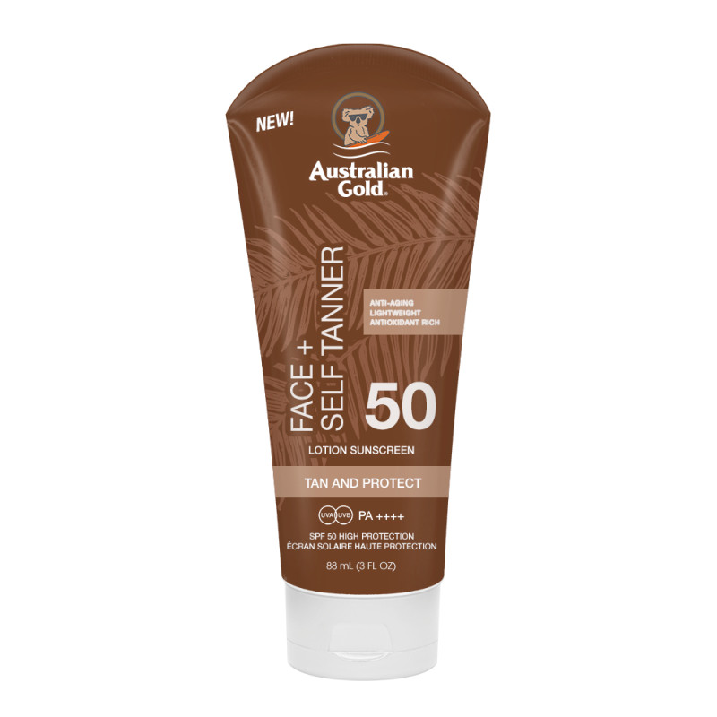 Australian Gold compatible - Sunscreen + Self Tanner for Face SPF 50 88 ml