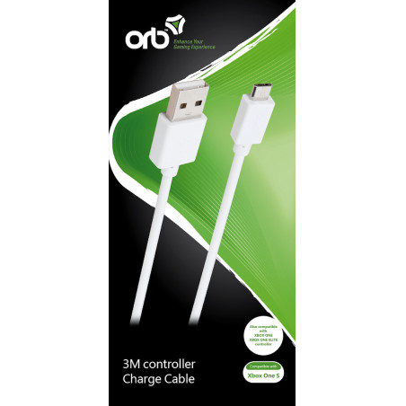 ORB compatible controller charge cable (3m cable) - for Xbox One S