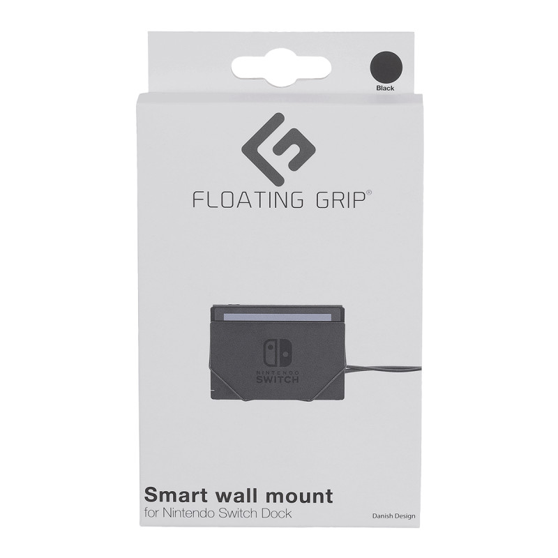 Nintendo Switch dock wall mount by FLOATING GRIP compatible®, Black