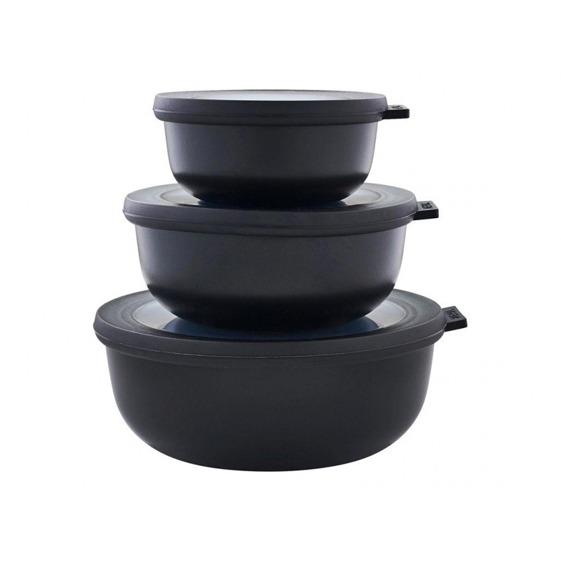 Mepal - Cirqula Low Bowl Set​ Of 3 - Black (233089)