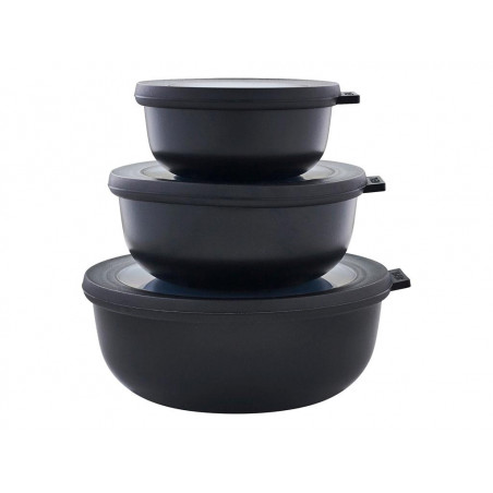 Mepal - Cirqula Low Bowl Set​ Of 3 - Black (233089)